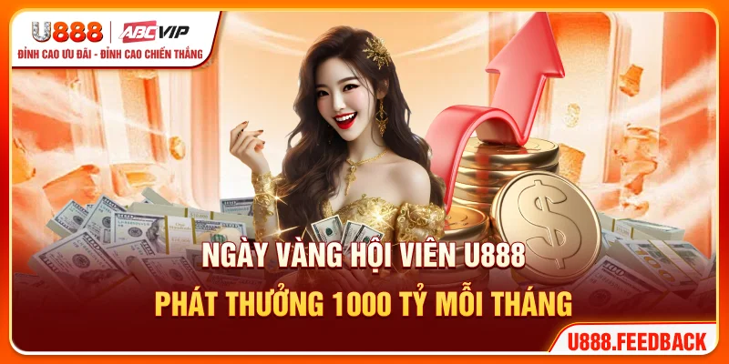 Ngày Vàng Hội Viên U888 - Phát Thưởng 1000 Tỷ Mỗi Tháng